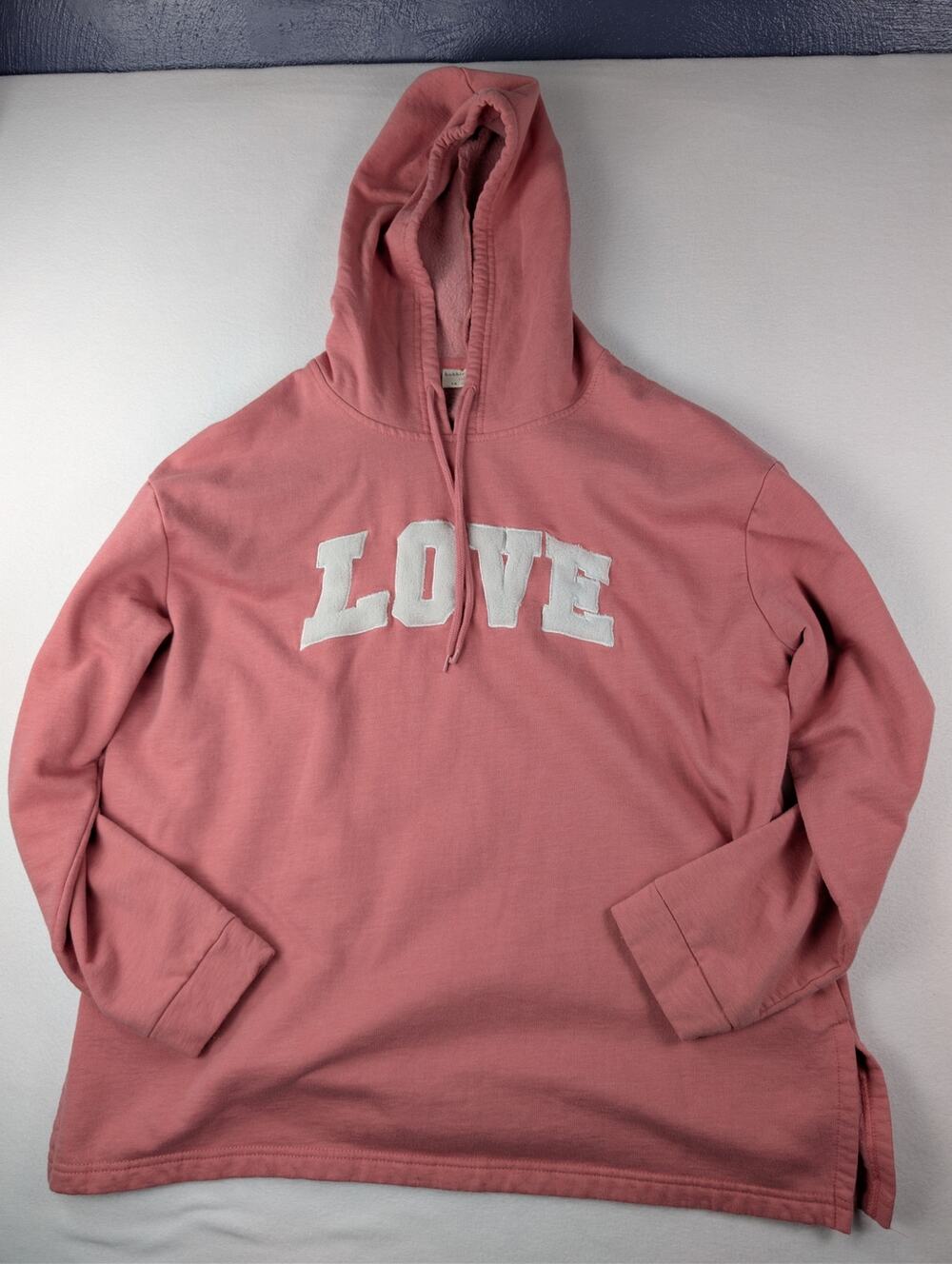 Bobbie Brooks Pink LOVE Hoodie Women’s Plus Size 1X Cozy Graphic Pullover